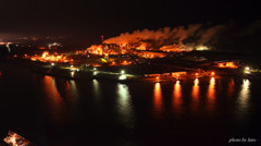 Factory at night