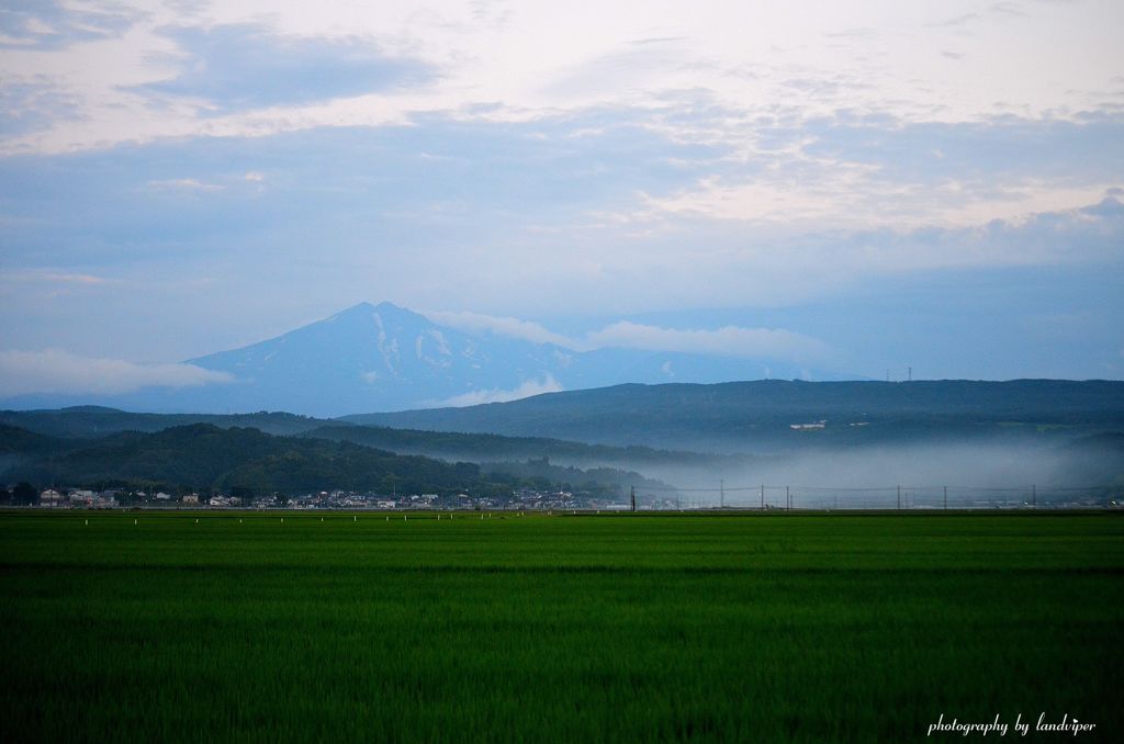 Mount Chokai of the evening