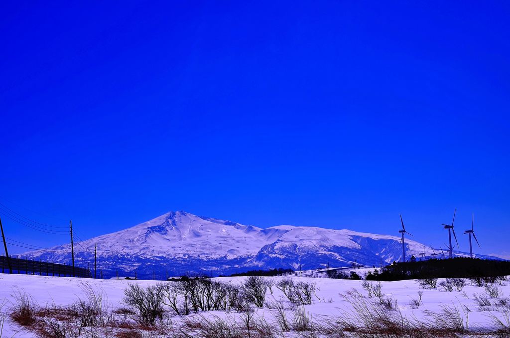 The face of the mountain which shines