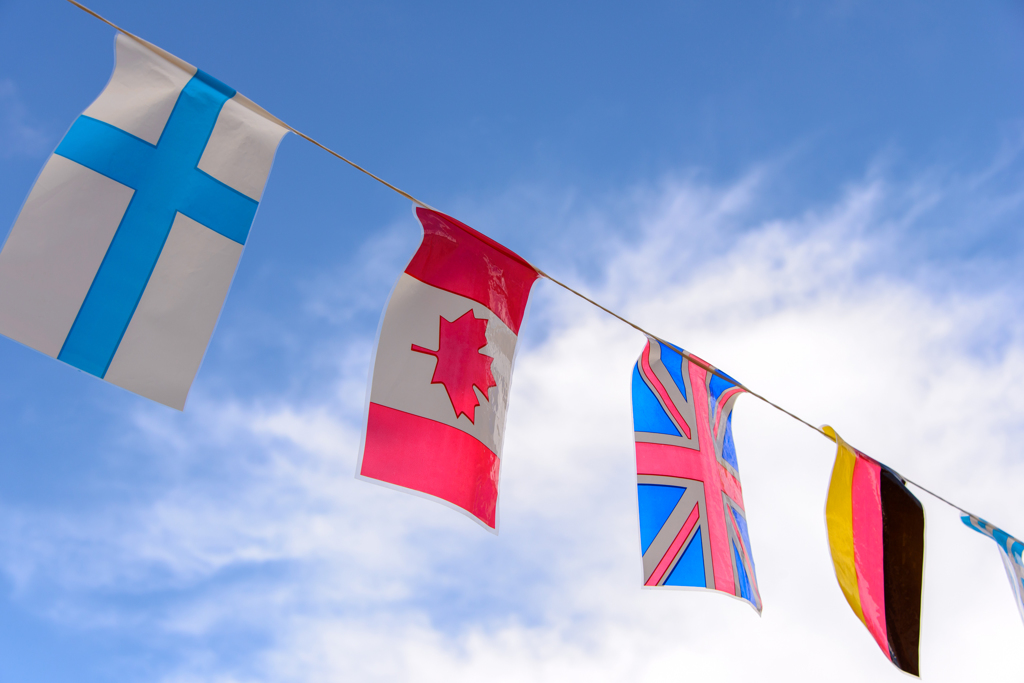 flag & sky