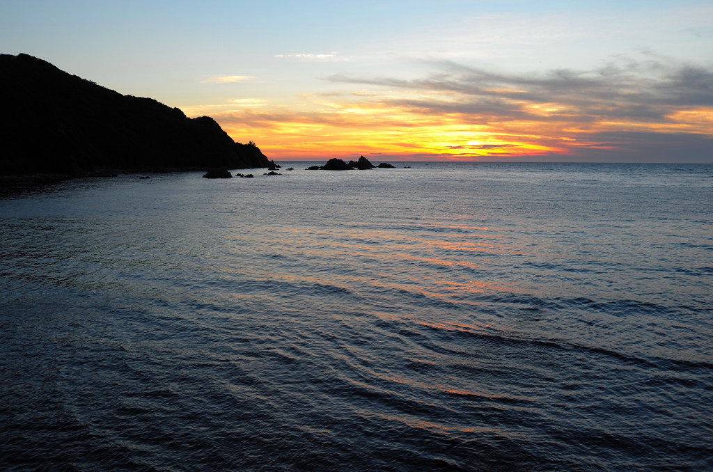 日本海の夕暮れ