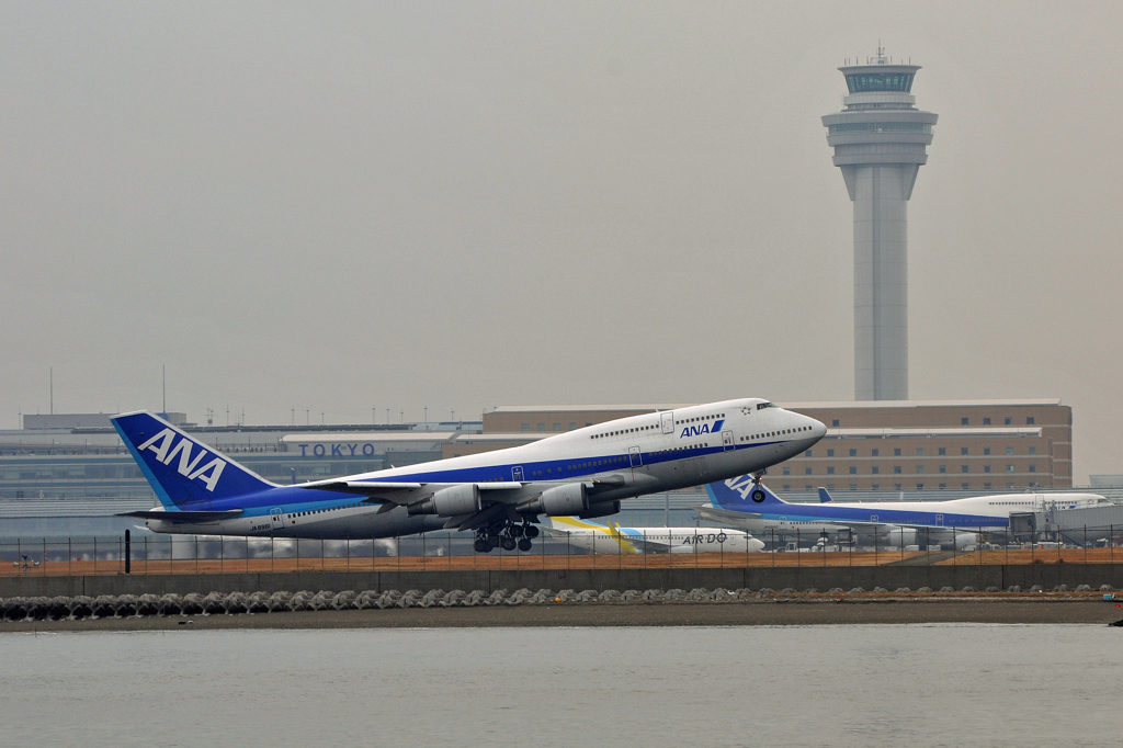 B747離陸中