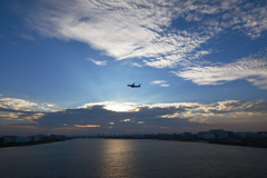 夕刻の離陸