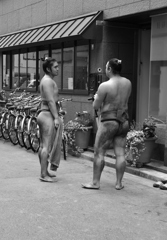 相撲  稽古終わり