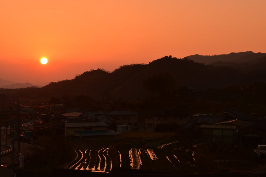 田舎の夕陽2
