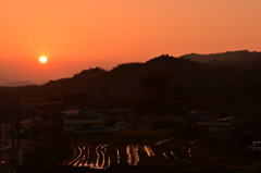 田舎の夕陽2