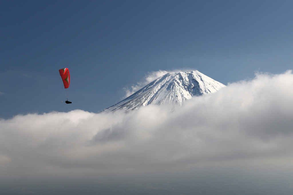 雲海に舞う