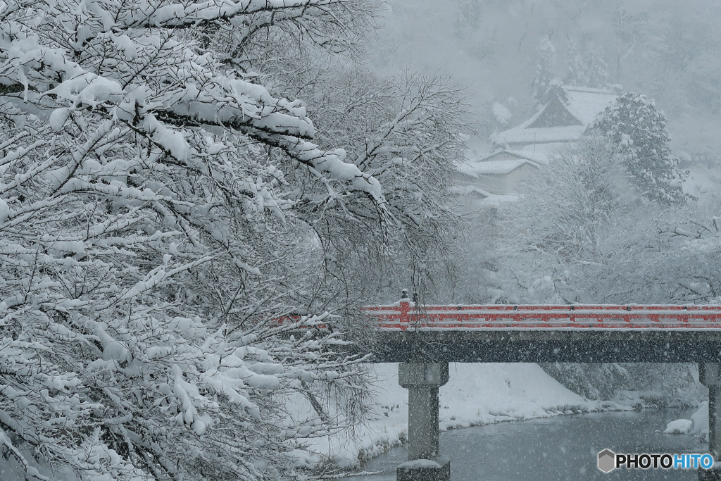 高山、冬景色