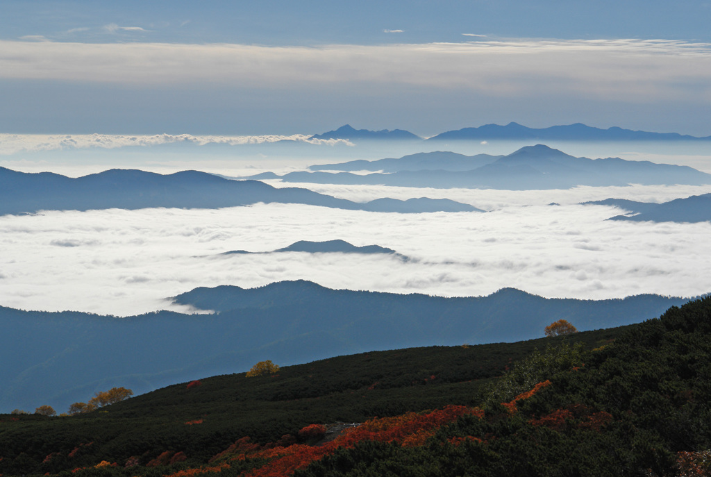 雲海と紅葉と  (S,53Ｔ)