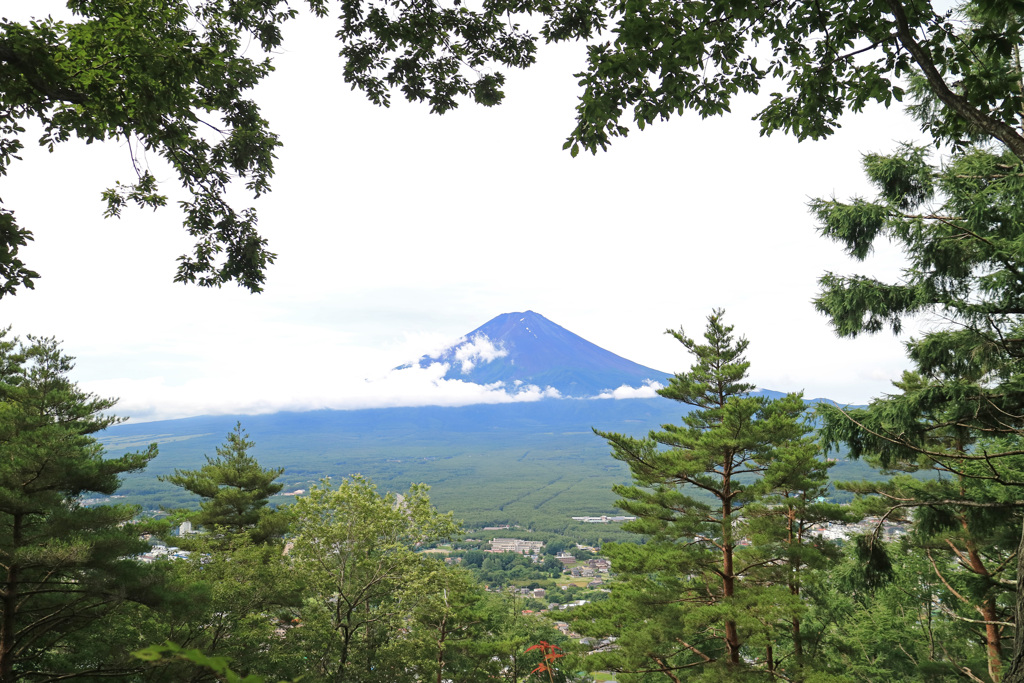 梅雨時に現れた富士 (284T)