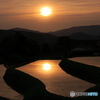 棚田・夕景