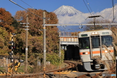 身延線と富士山