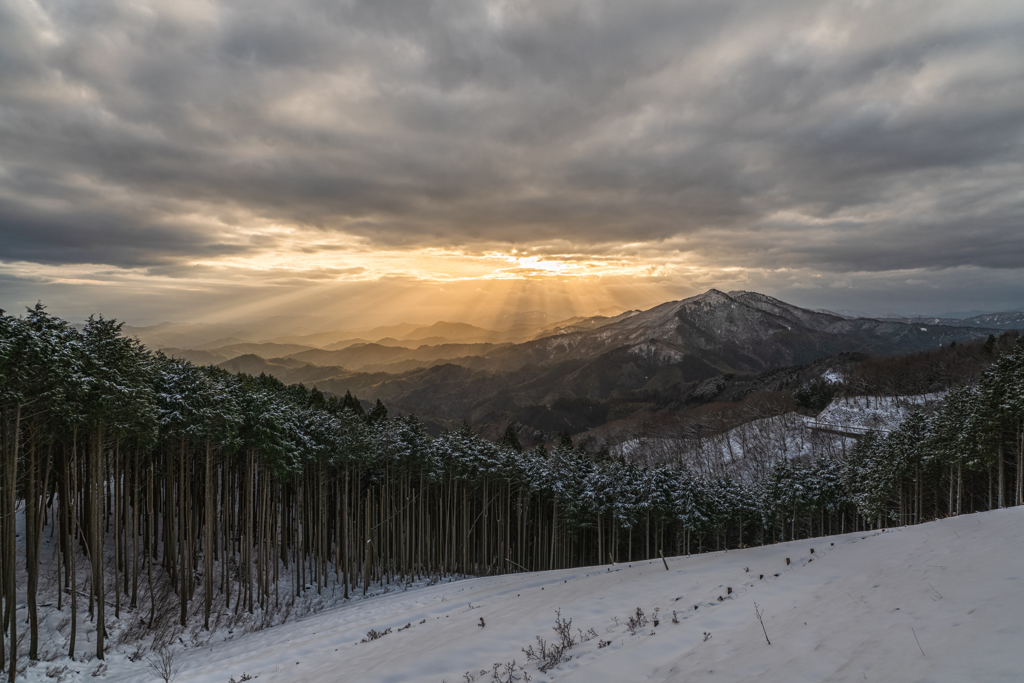 Dusk in winter