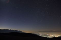 秋夜の霧ヶ峰から