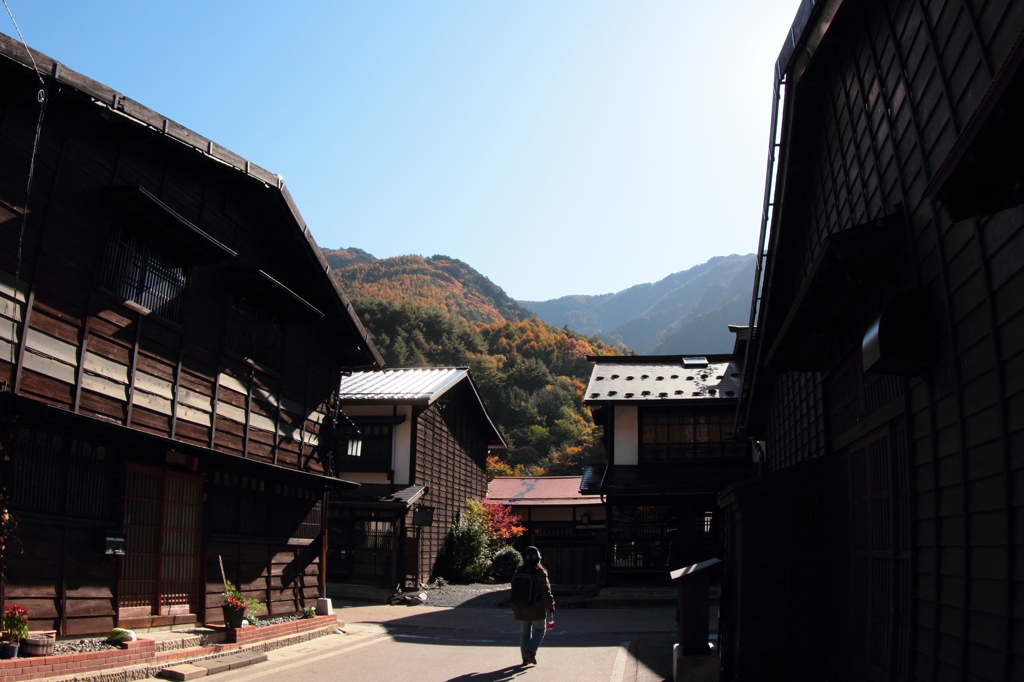 宿場町の穏やかな朝