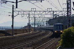 S字カーブの向こうに淡路島