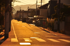 ある街の夕暮れ時