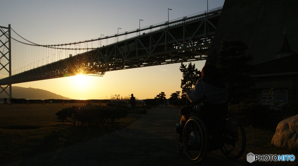 夕陽の散歩道