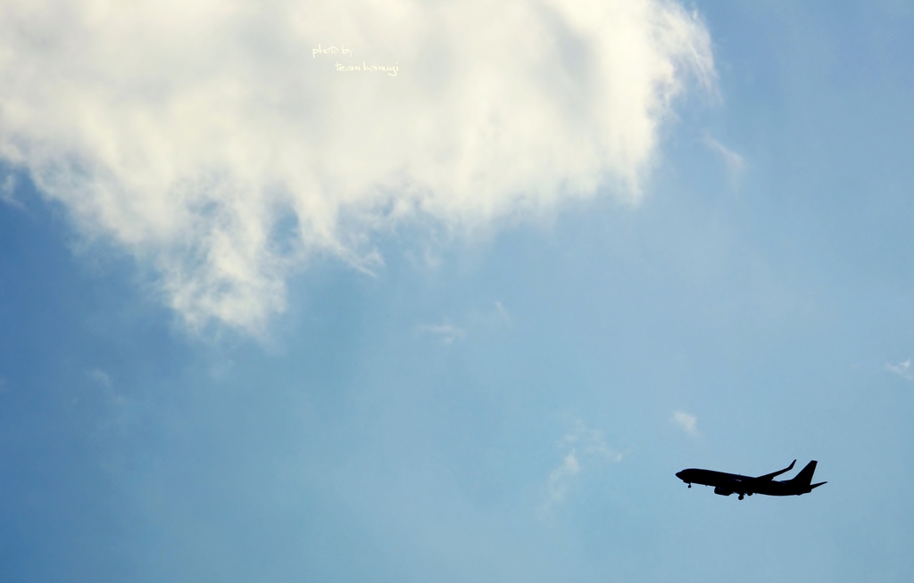 ジェット機のある風景