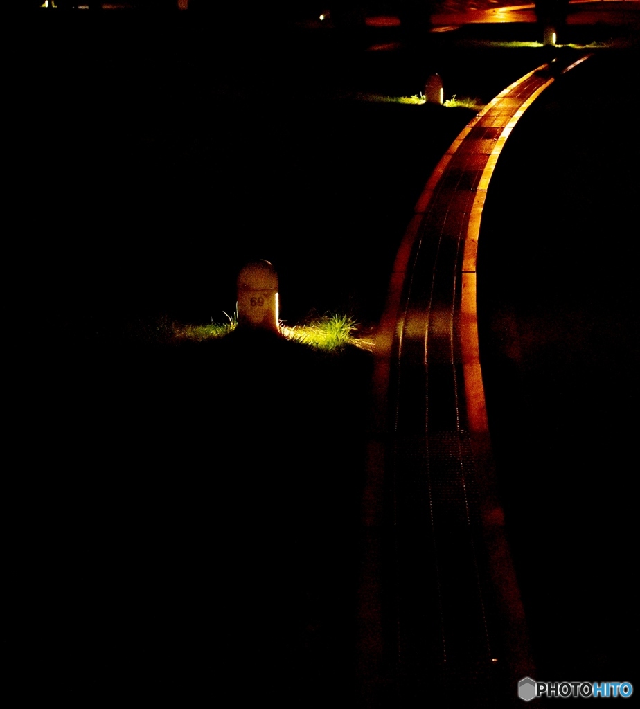 歩道の明り