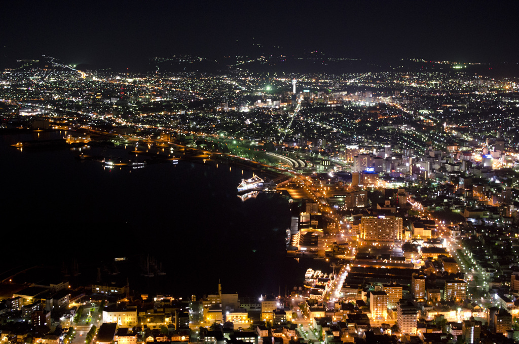 箱館山からの夜景