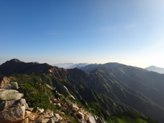 鷲羽岳からの水晶岳