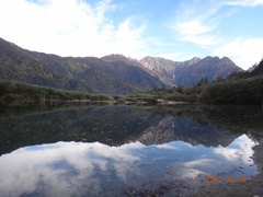 大正池からの穂高連峰