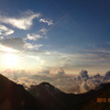 五竜岳での夕日