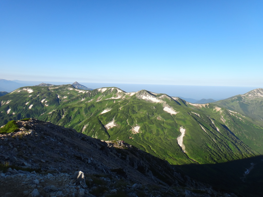 鷲羽岳からの笠ヶ岳