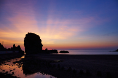三瀬海岸の夕景