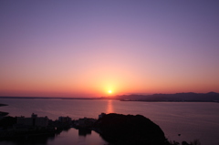 浜名湖の夕暮れ