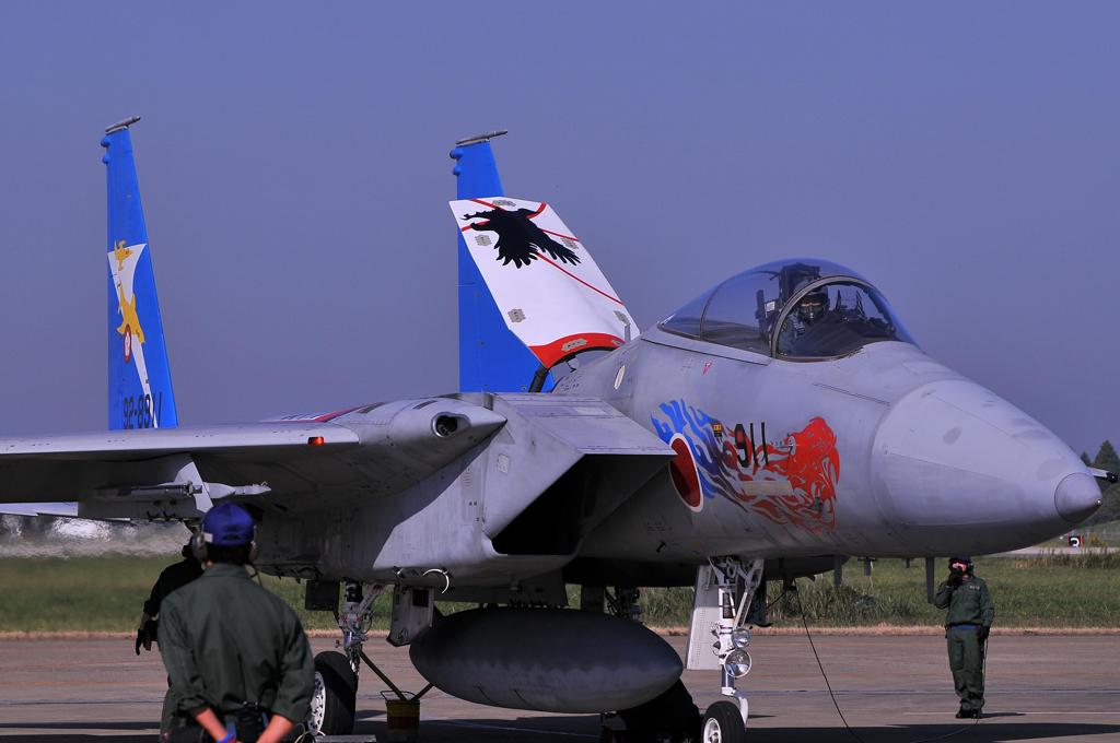 記念塗装の第305飛行隊 F-15Jイーグル・・エンジンスタート