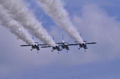 小松基地航空祭前日予行練習2012・・小松の青空を。。ブルーインパルス ダイヤモ