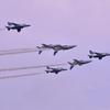 雨も上がってブルーインパルス オポジットトライアングル・・小松基地航空祭2012