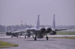 デモストレーション。。スクランブル 千歳基地 F-15発進！！