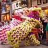 夏の中華街を盛り上げる獅子舞。。