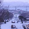 雪の函館。。海上自衛隊函館基地隊と函館港風景・・