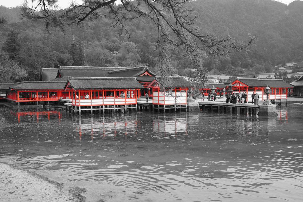 赤残し。。。宮島厳島神社・・