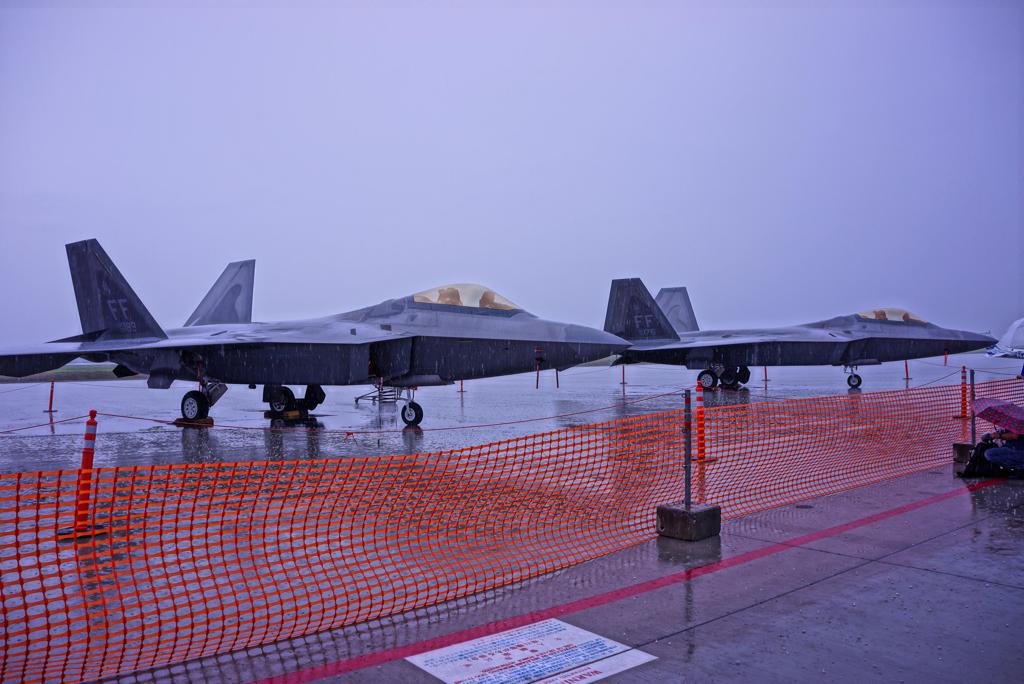 ラプター2機の地上展示・・三沢基地