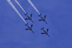 小松基地航空祭前日予行練習2012・・小松の青空を。。ブルーインパルス ダイヤモ