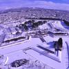 函館の雪の星印・・五稜郭