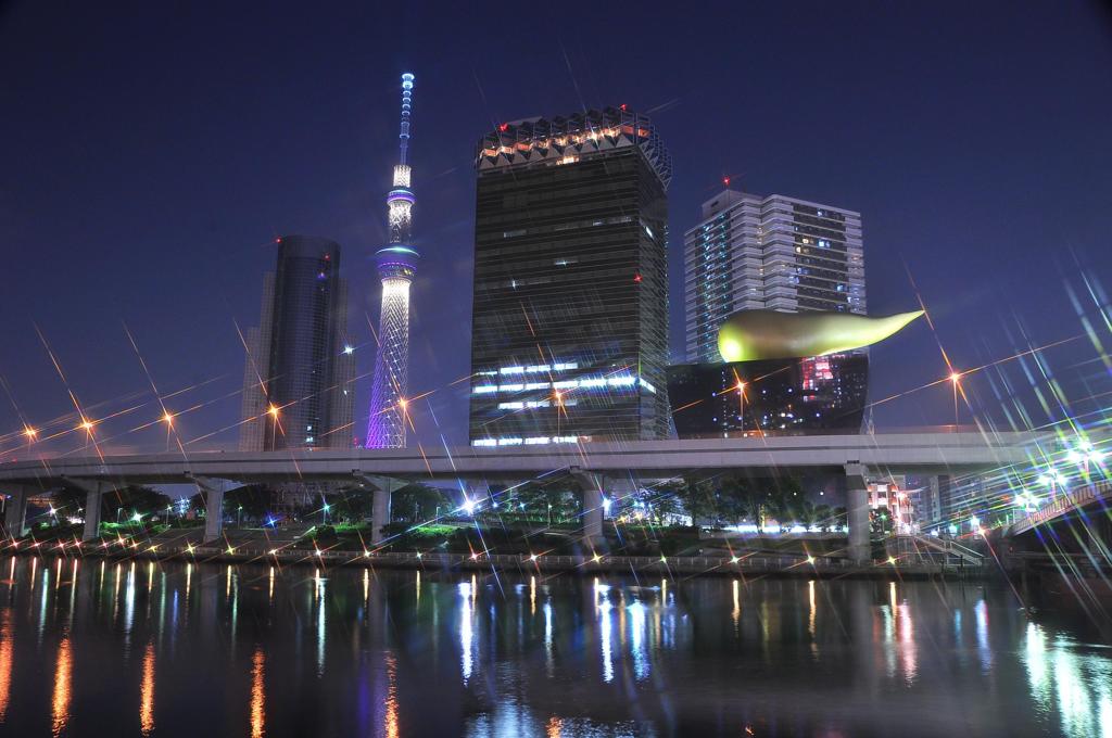 クロスな夜・・浅草吾妻橋