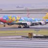 もう見れなくなったポケモンお花ジェット。。ANA B747-400