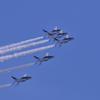小松基地航空祭前日予行練習2012・・小松の青空を。。ブルーインパルス チェンジ