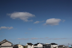 ぽっかり浮かぶ白い雲