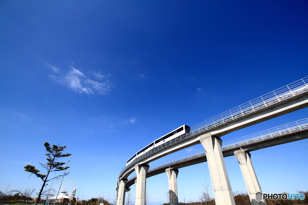 青空の下で
