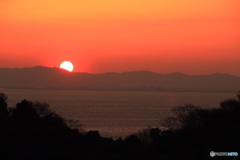 三河湾の朝陽