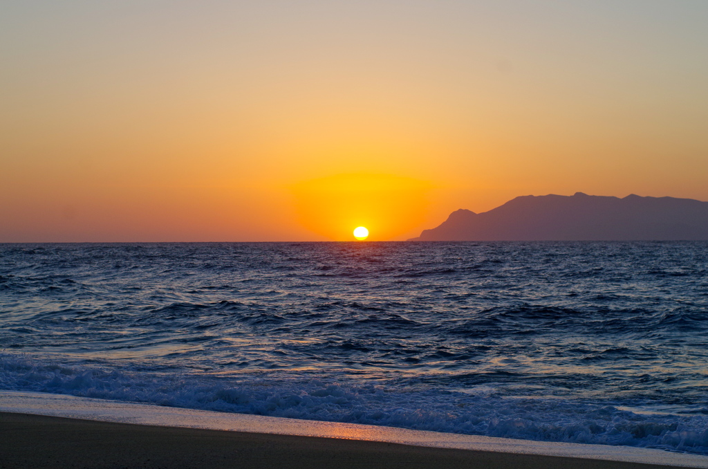 屋久島の夕焼け…