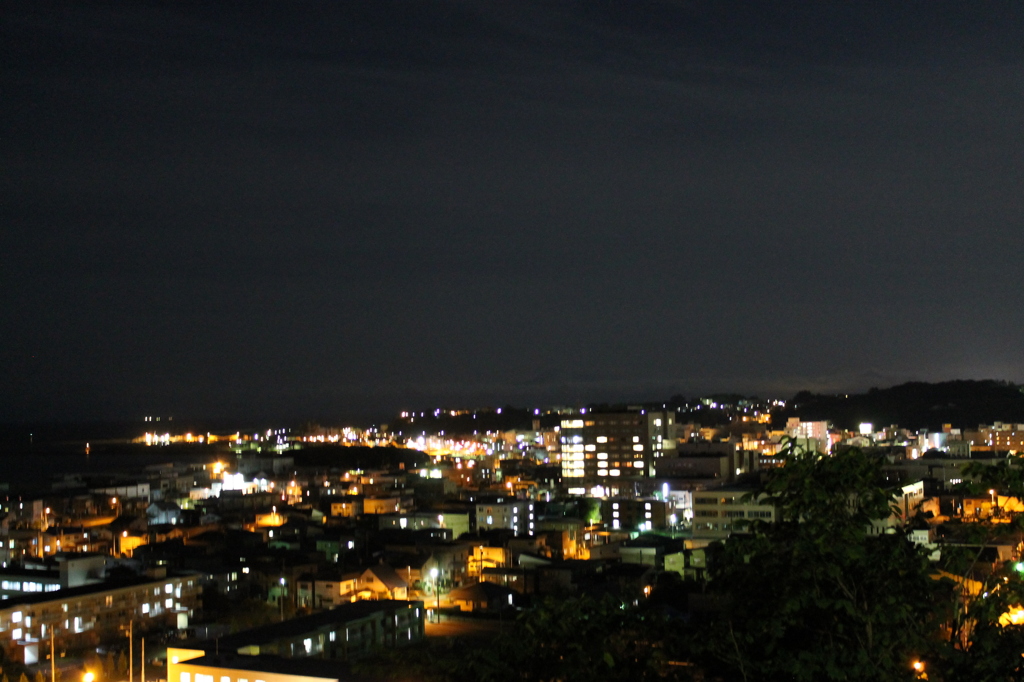 初めて写した網走の夜景