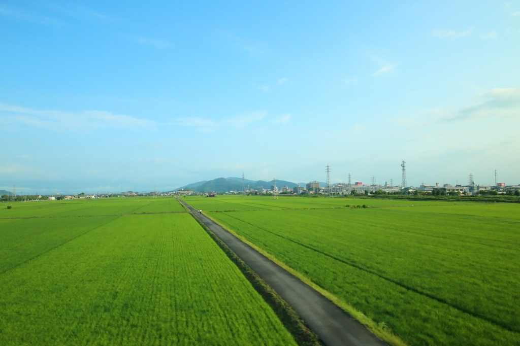 新幹線の車内から